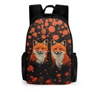 WECECE Mochila Zorro Escolar Niño Adolescente, Mochila Colegio Patrón Animal Infantil Informal Gran Capacidad, Bonita Mochilas De Viaje Para Niñas De 10 12 14 16 Años