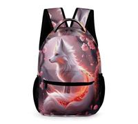 WECECE Mochila Zorro Estampado Niño Niña 13 Años Mochila Secundaria Animal Zorro 2º ESO Estudiantes Bolsa Escolar Ligera 43x32x15 cm Tiempo Libre Libros y Cuadernos