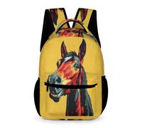 WECECE Mochilas Con Estampado Caballo Para Niños Escolares Y Niñas, Mochila Escolar Con Animal Caballo Para Primaria 1º 2º 3º 4º 5º 6º Backpack Children