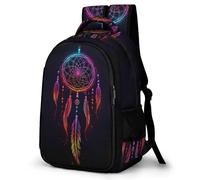WECECE Mochilas DreamGatocher Escolares Niña, Mochila Grande para Instituto, Mochila Colegio Adolescente con Feathers De 9 a 16 Años