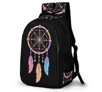 WECECE Mochilas Escolar Niño Tribal DreamGatocher, Mochila Colegio para Clases 1 a 5 con Colorido, Mochila para 7 a 12 Años Colegio y Viajes