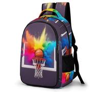 WECECE Mochilas Escolares Basketball Niños Adolescentes, Mochila Escolar Chico Colorido, Mochila Niña Informal Primaria y Secundaria para 9 10-13 Años