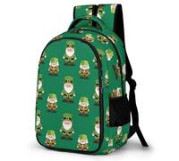 WECECE Mochilas Escolares Día de San Patricio Theme Niños Adolescentes, Mochila Escolar Chico Green, Mochila Niña Informal Primaria y Secundaria para 9 10-13 Años