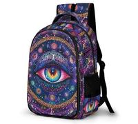 WECECE Mochilas Escolares Evil Ojo Niñas Colegio Mochila Colegio Bohemio Chicos 7 Años Mochila Escolar Ligeras Duraderas, School Backpack para Vuelta al Cole Viaje y Actividades