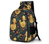 WECECE Mochilas Escolares Little Yellow Duck Niños Adolescentes, Mochila Escolar Chico Duck, Mochila Niña Informal Primaria y Secundaria para 9 10-13 Años