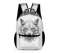 WECECE Mochilas Escolares Niño, Mochila Escolar De Lobo, Mochila Animal Lobo Infantil Para Colegio Deporte Viajes, Regalos Para Niñas Y Adolescentes