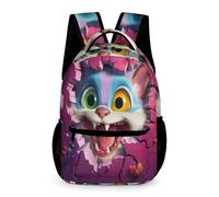 WECECE Mochilas Escolares Niños Gato, Mochila Con Gatito Tema 3D Colegio Niña Chico Informal Moda, Mochila Infantil De 6 7 8 10 Años Para La Escuela, Viajes, Uso Diario