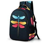 WECECE Mochilas Escolares para Niñas Adolescentes Mochila Dragonflie Motif Infantil Grande para Chicas 8 10 12 14 Años con Insects Theme, Mochila Colegio De Viaje Casual