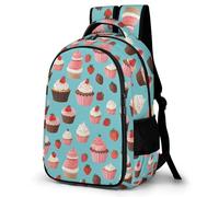 WECECE Mochilas Escolares para Niñas Adolescentes Mochila Fresa Cake Infantil Grande para Chicas 8 10 12 14 Años con Colorful, Mochila Colegio De Viaje Casual
