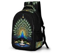 WECECE Mochilas Escolares para Niñas Adolescentes Mochila Peacock Infantil Grande para Chicas 8 10 12 14 Años con Animal Peacock, Mochila Colegio De Viaje Casual
