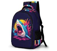 WECECE Mochilas Escolares para Niñas Adolescentes Mochila Shark Infantil Grande para Chicas 8 10 12 14 Años con Ocean Creature, Mochila Colegio De Viaje Casual