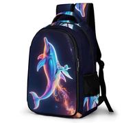 WECECE Mochilas Escolares para Niñas Adolescentes Mochila Whale Infantil Grande para Chicas 8 10 12 14 Años con Vida Marina, Mochila Colegio De Viaje Casual