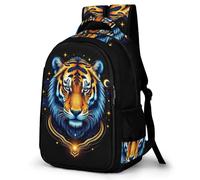 WECECE Mochilas Escolares Tiger Print Niños Adolescentes, Mochila Escolar Chico Animal, Mochila Niña Informal Primaria y Secundaria para 9 10-13 Años