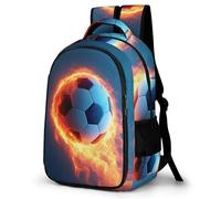 WECECE Mochilas Fire Fútbol Print Escolares Niña Mochila Fútbol Colegio Niño 10-15 Años, Mochilas Portatil para Chicos, Mochila Instituto Casual De Moda