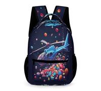 WECECE Mochilas Impresión Avión Escolares Niños, Mochila Colegio Luchador Niña Chico Informal Moda, Mochila Infantil De 6 8 10 Años Para La Escuela, Viajes, Uso Diario
