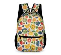 WECECE Mochilas Impresión de Frutas Infantiles, Mochila Escolar Para Niños 3D Estampado Mochila Bolsa De Viaje Primaria De Mochilas Escolar