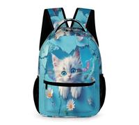 WECECE Mochilas Lindo Gato Infantiles, Mochila Escolar Para Niños 3D Estampado Mochila Bolsa De Viaje Primaria De Mochilas Escolar