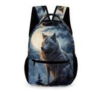 WECECE Mochilas Lobo Infantiles, Animal Lobo Mochila Escolar Para Niños 3D Estampado Mochila Bolsa De Viaje Primaria De Mochilas Escolar