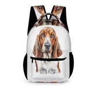 WECECE Mochilas Perro Baquito Hound Escolares Niños, Mochila Colegio Cachorro Animal Niña Chico Informal Moda, Mochila Infantil De 6 8 10 Años Para La Escuela, Viajes, Uso Diario