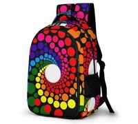 WECECE Mochilas Polka Dots Escolares Niña, Mochila Grande para Instituto, Mochila Colegio Adolescente con Colorido De 9 a 16 Años