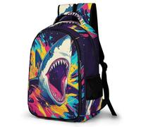 WECECE Mochilas Shark Escolares Niña, Mochila Grande para Instituto, Mochila Colegio Adolescente con Ocean Creature De 9 a 16 Años