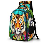 WECECE Mochilas Tiger Design Escolares Niña Mochila Animal Colegio Niño 10-15 Años, Mochilas Portatil para Chicos, Mochila Instituto Casual De Moda