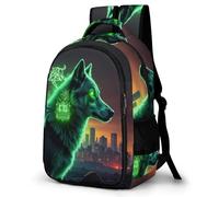 WECECE Mochilas Wolves Escolares Niña Mochila Animal Lobo Colegio Niño 10-15 Años, Mochilas Portatil para Chicos, Mochila Instituto Casual De Moda