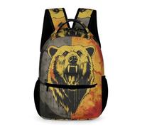 WECECE Oso Bolsas De Estudiante Mochila De Viaje, Mochilas Infantil Impermeable Para Deportes Al Aire Libre Mochila Estilo Bandera Alemana Casual Mochilas Escolar