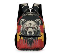 WECECE Oso Bolsas De Estudiante Mochila De Viaje, Mochilas Infantil Impermeable Para Deportes Al Aire Libre Mochila Bandera Alemana Casual Mochilas Escolar
