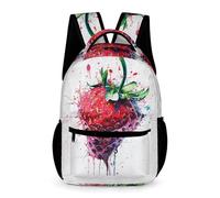 WECECE School Backpack Fresa Schoolbag Kids Backpack Fashion Impresión de Frutas for Boys Girls Lightweight Daypack for School Girls Primaria