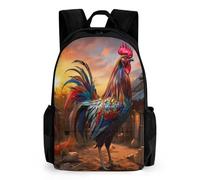 WECECE School Backpack Gallo Schoolbag Kids Backpack Fashion Gallina Francesa for Boys Girls Lightweight Daypack for School Girls Secondary Teen