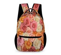 WECECE School Backpack Kids Mochila Rosa, MoonFlor Niño Mochila Linda Escolar Plantas Para Niñas De 6-9 Años Mochilas Infantil Para Escuela Viaje