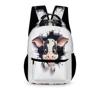 WECECE School Backpack Kids Mochila Toro Niño Mochila Linda Escolar Animal Vaca Print Para Niñas De 6-9 Años Mochilas Infantil Para Escuela Viaje