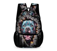 WECECE School Backpack Kids Mochila ToroPerro Francés Niño Mochila Linda Escolar Perro Animal Para Niñas De 6-9 Años Mochilas Infantil Para Escuela Viaje