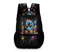 WECECE ToroPerro Francés Mochila Para El Colegio Estudiantes Infantil Mochila Escolar Perro Animal Personalizada Para Alumnos De Primaria, Impermeable Y Resistente Al Desgaste
