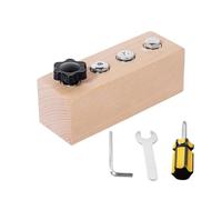 Wechxfau Destornillador de Juguete,Banco De Trabajo De Juego Simbólico | Set de Juguete de Tablero con Destornillador de Madera | para Niños y Niñas en Navidad, Cumpleaños, Hogar, Jardín de Infancia y