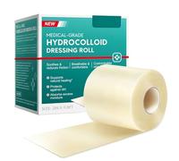 Weciau Rollo de hidrocoloide de grado médico, 5 cm x 3,6 m, flexible, cortable, parches hidrocoloides, extrafinos, resistentes al agua, rollo para vendajes de heridas
