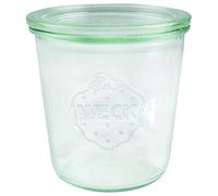 Weck 6 tarros de cristal 500 ml (vidrio de, conservas con tapa de vidrio; resistente al calor, apto para microondas y horno)