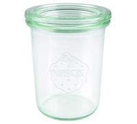 Weck 760 Tarros de cristal de 160 ml (conservas de alta calidad, con tapa de vidrio; para conservas, resistente al calor, apto para microondas, apto para horno, cristal de borde redondo), 12 unidades