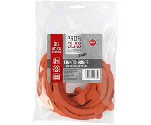 Weck Bolsa de 30 anillos de goma, 94 x 108 mm, diámetro de 100 mm (arandelas de goma, vasos de cocina) 76135, naranja