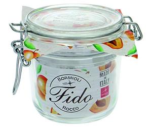 Weck Bormioli Rocco Fido 58298 - Juego de 6 tarros con cierre de alambre (350 ml, incluye gomas, para conservas, postres, mermeladas)