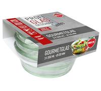Weck Juego de 3 vasos gastropack de 300 ml (creaciones perfectas, aptas para horno, lavavajillas, estabilidad, frascos de delicatesse, sin tapa) 76126