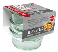 Weck Juego de 3 vasos gastropack de 450 ml (creaciones perfectas, aptas para horno, lavavajillas, estabilidad, frascos de delicatesse, sin tapa) 76125