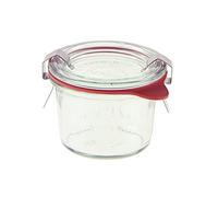 Weck - Mini molde tarro, borde redonda, vidrio, Transparente, 80 ml, 12 unidades
