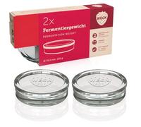 Weck Pesos para fermentación de cristal, juego de 2 unidades, 7,6 cm, para vidrio fermentado