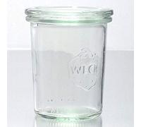 Weck RR60 - Lote de 12 tarros de cristal (160 ml, con tapa de cristal)