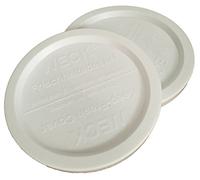 Weck Tapas de plástico para tarros Keep-Fresh, paquete de 2 (grandes) para 740, 741, 742, 743, 738, 739, 744, 745, 748, 974 (grande = 100 mm/4)