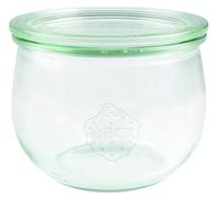 Weck - Tarro de cristal (500 ml, para conservas, alta calidad, con tapa de cristal, resistente al calor, apto para microondas, horno y borde redondo, 74, 6 unidades)