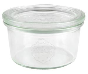 Weck Tarros con tapa de cristal - Capacidad: 165 ml - Forma de bote - 12 unidades
