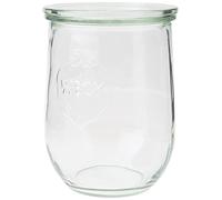 Weck Tulipa 1050 ml 6 Piezas Tulipanes de Borde Redondo Tarro, Vidrio, Transparente, 6